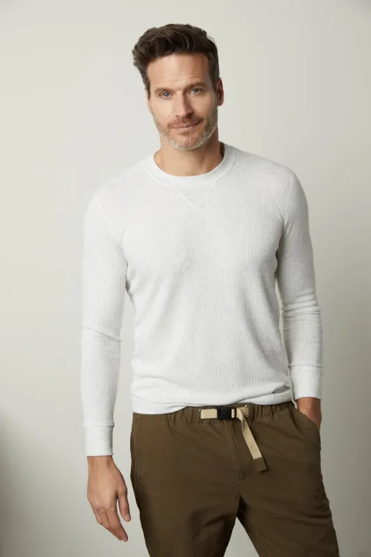 AUGUSTUS RIB KNIT CREW sold by Velvet by Graham & Spencer