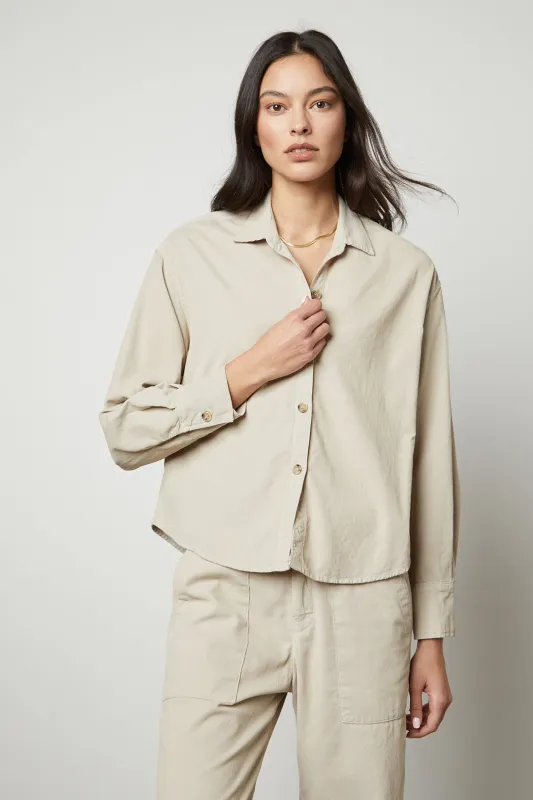 JOJO CORDUROY BUTTON-UP SHIRT made by Velvet by Graham & Spencer