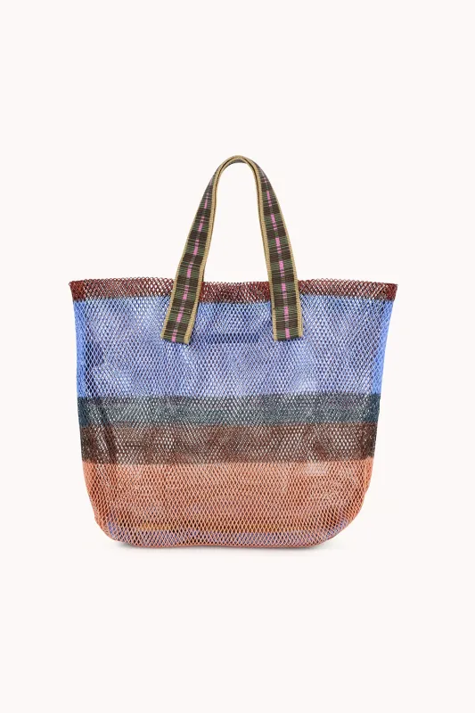 SMALL STRIPED MESH TOTE BY EPICE made by Velvet by Graham & Spencer