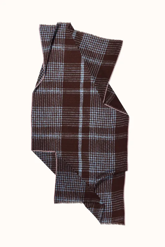 TWEED CHECK WOOL SCARF BY EPICE made by Velvet by Graham & Spencer
