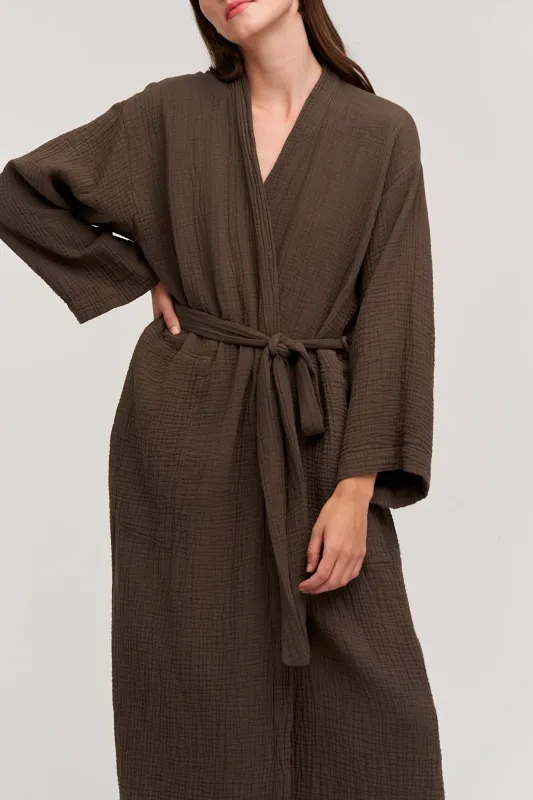 COTTON GAUZE ROBE sold by Velvet by Graham & Spencer