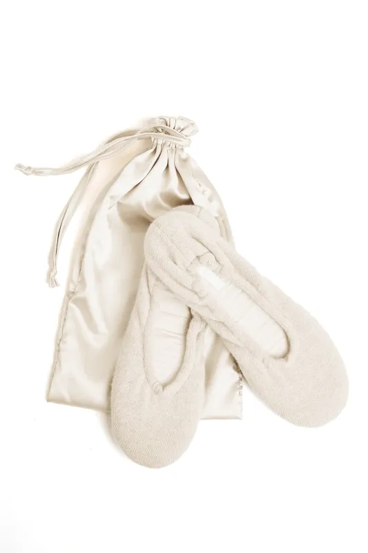 CASHMERE BALLET FLAT SLIPPERS BY SKIN made by Velvet by Graham & Spencer