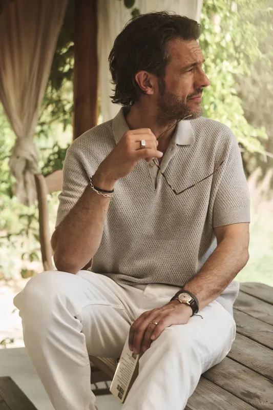 LOWELL SWEATER POLO sold by Velvet by Graham & Spencer