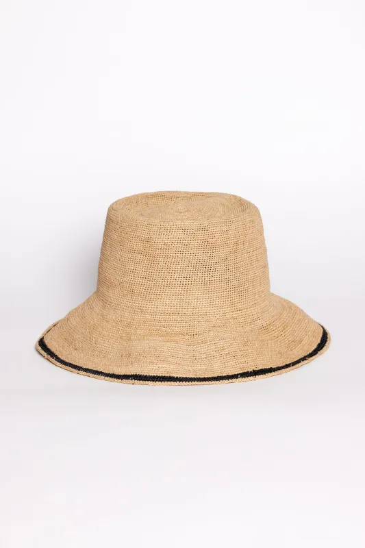 STRIPE EDGE MODERN CROCHET BUCKET HAT made by Velvet by Graham & Spencer