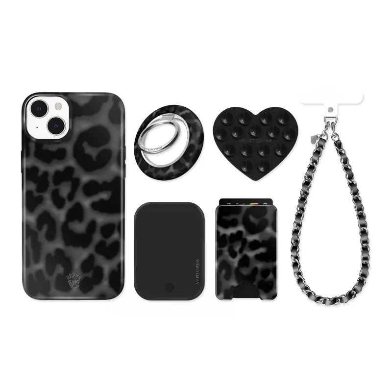 It Girl Black Leopard iPhone Bundle Set sold by Velvet Caviar
