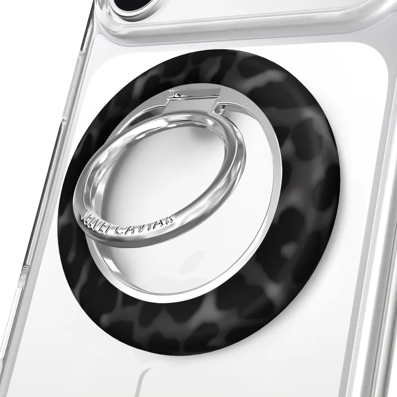 It Girl Black Leopard MagSafe Grip Ring made by Velvet Caviar