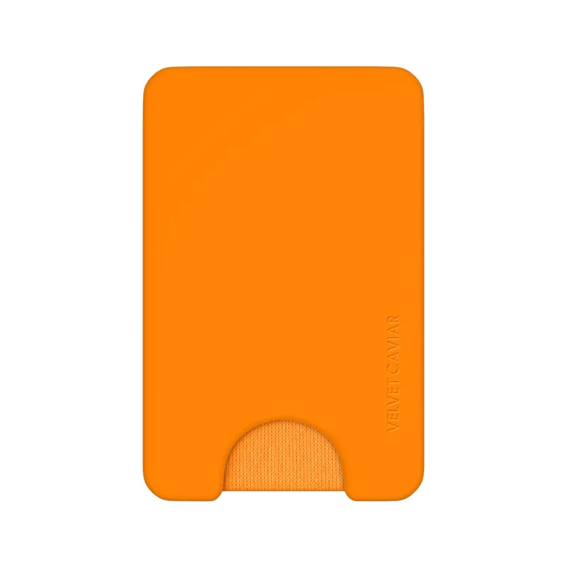 Pumpkin Spice Orange MagSafe Wallet sold by Velvet Caviar