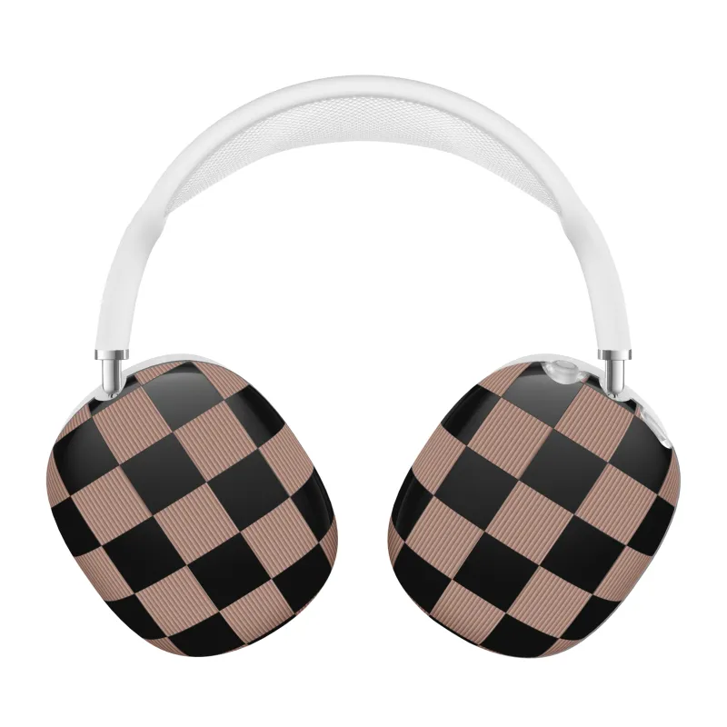 Mocha Vibe Checkered AirPod Max Case sold by Velvet Caviar