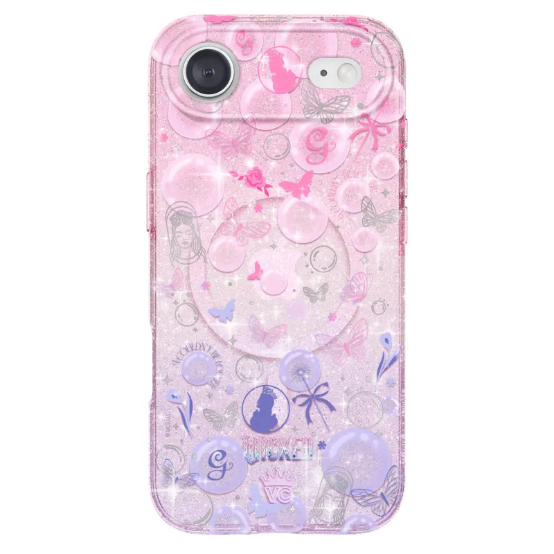 Wicked Glinda’s Bubble Glitter iPhone Case made by Velvet Caviar