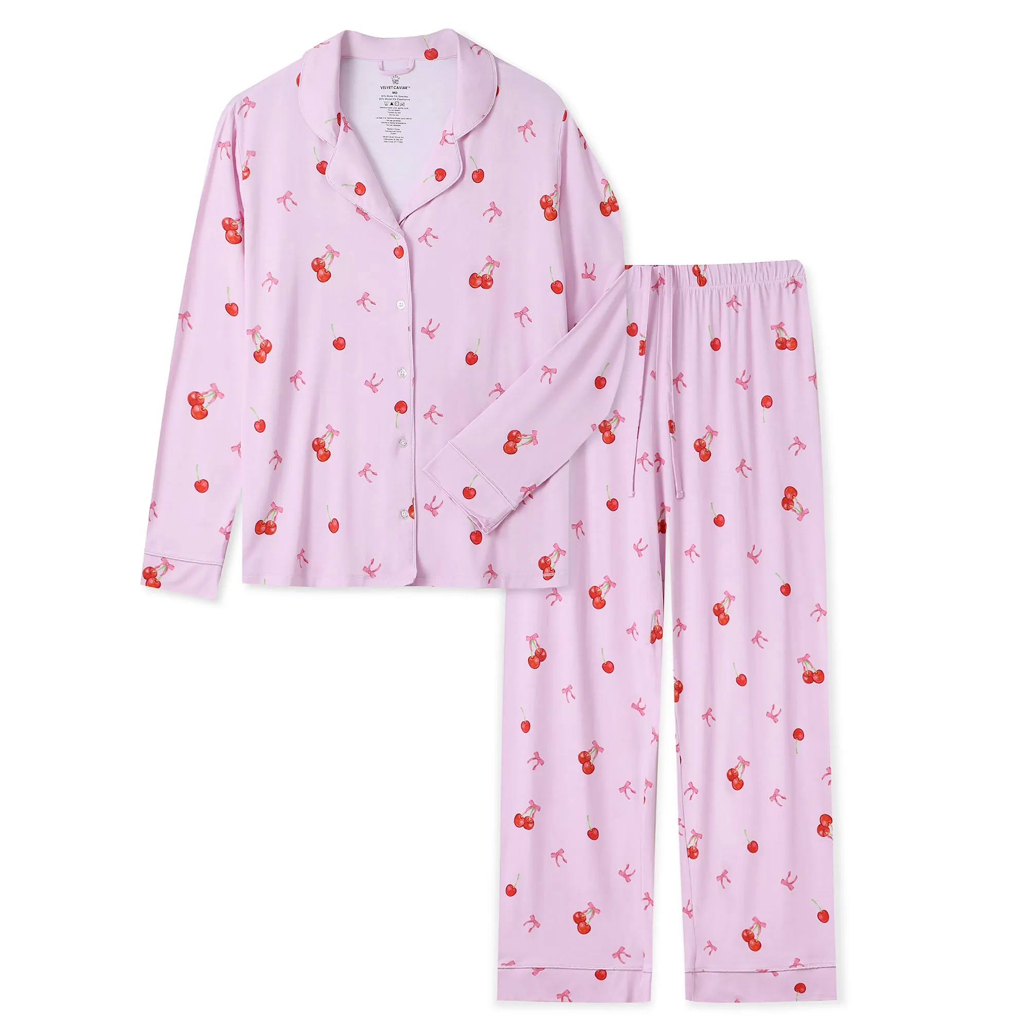 Sweet Cherry Pajama Set sold by Velvet Caviar