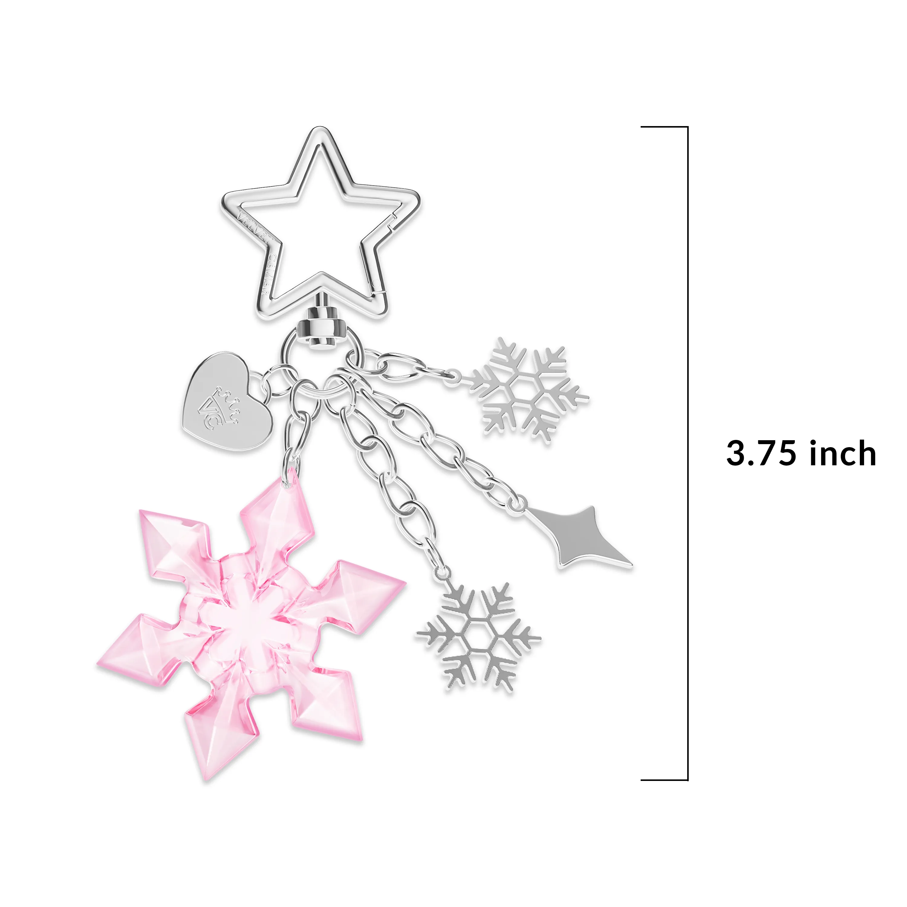 Pink Snowflake Bag Charm sold by Velvet Caviar product image thumbnail 2