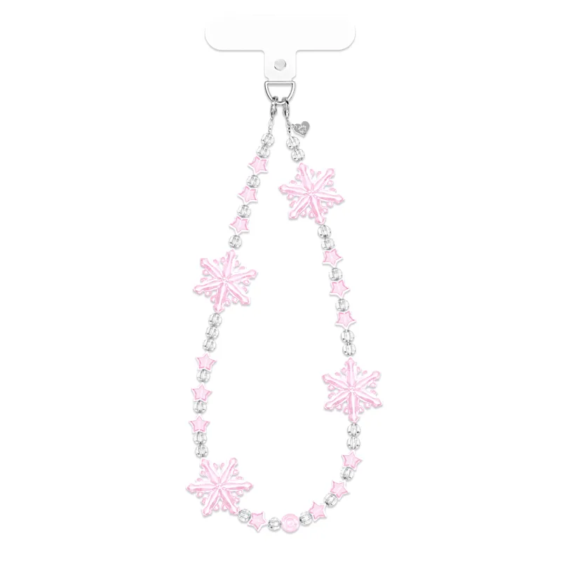 Pink Snowflake Phone Charm made by Velvet Caviar