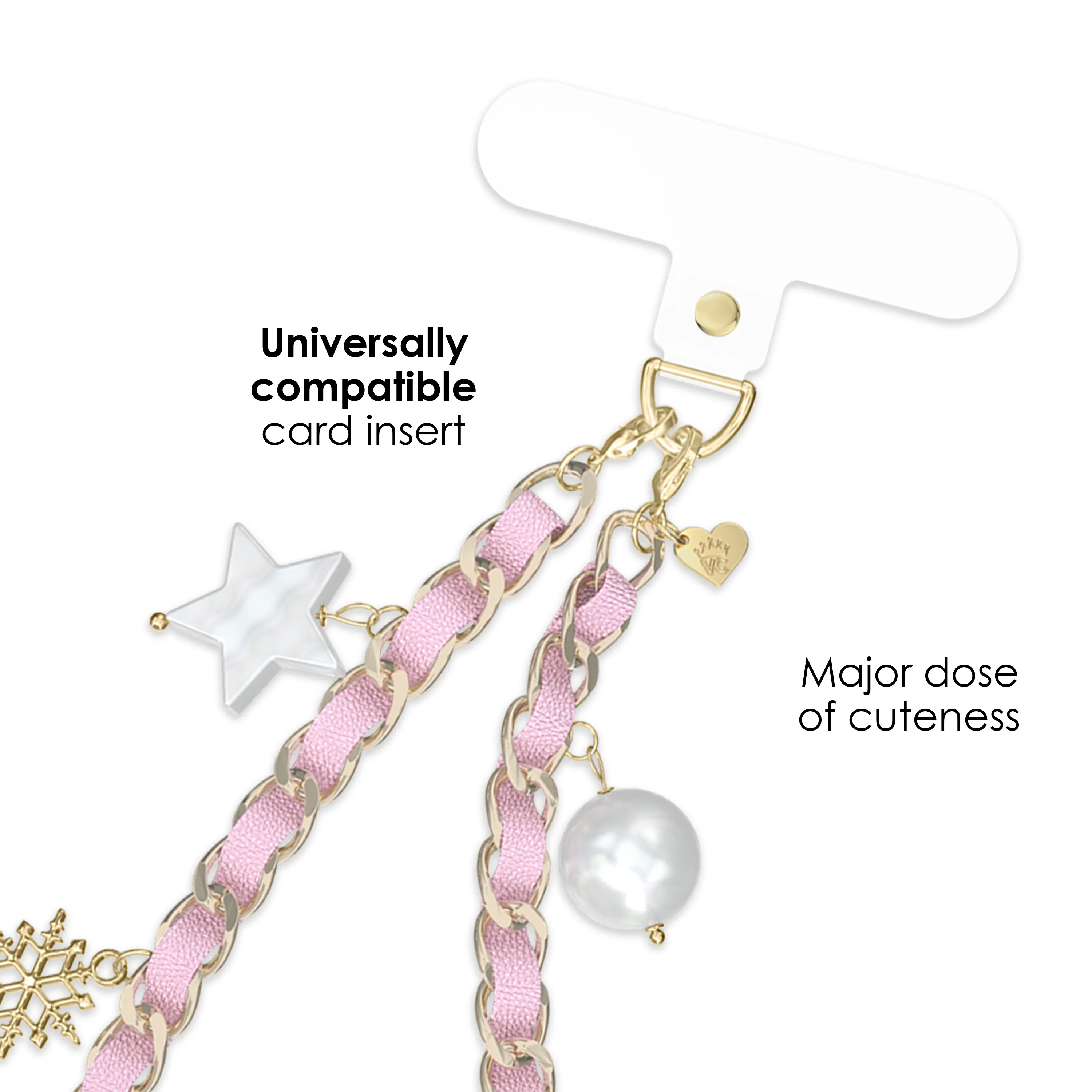 Pink Holiday Leather Chain Phone Charm sold by Velvet Caviar product image thumbnail 3