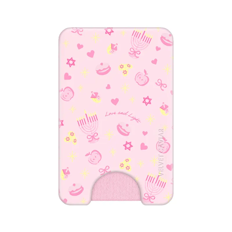 Pink Hanukkah MagSafe Wallet sold by Velvet Caviar