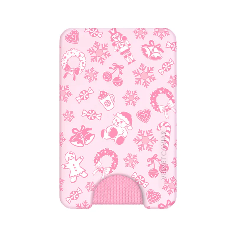 Pink Christmas MagSafe Wallet sold by Velvet Caviar
