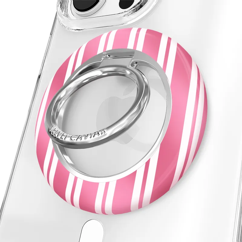Candy Cane Stripes MagSafe Grip Ring made by Velvet Caviar