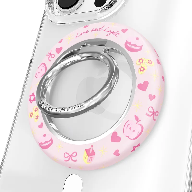 Pink Hanukkah MagSafe Grip Ring made by Velvet Caviar