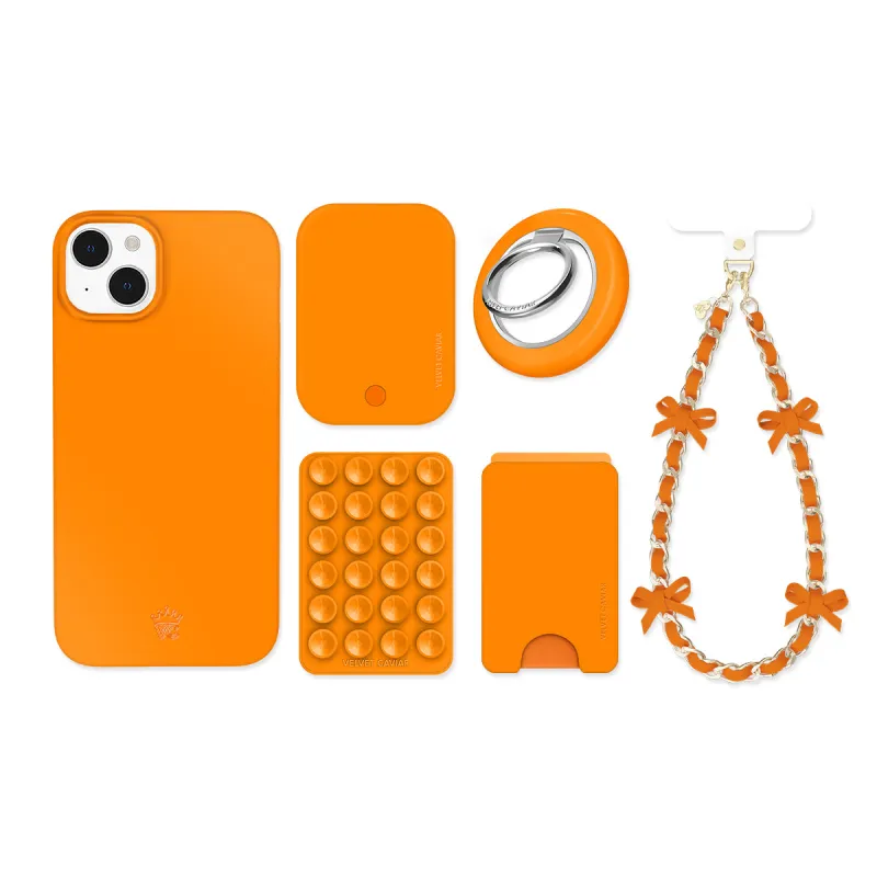 Pumpkin Spice Orange iPhone Bundle Set sold by Velvet Caviar