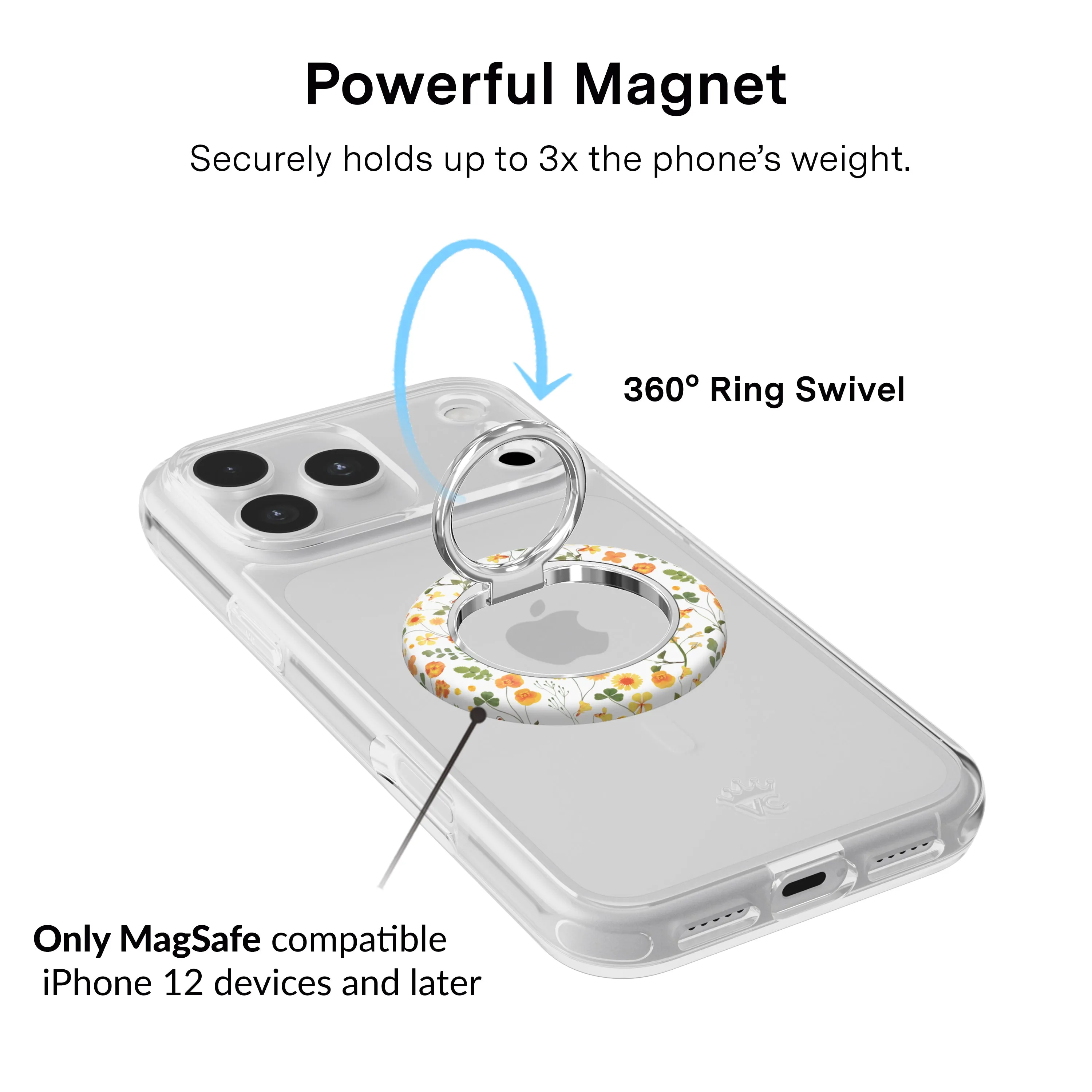 Whimsical Floral MagSafe Grip Ring sold by Velvet Caviar product image thumbnail 3