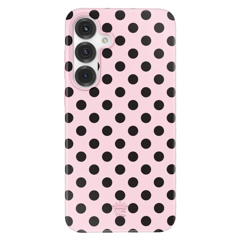 Princess Pink Polka Dot Samsung Case made by Velvet Caviar