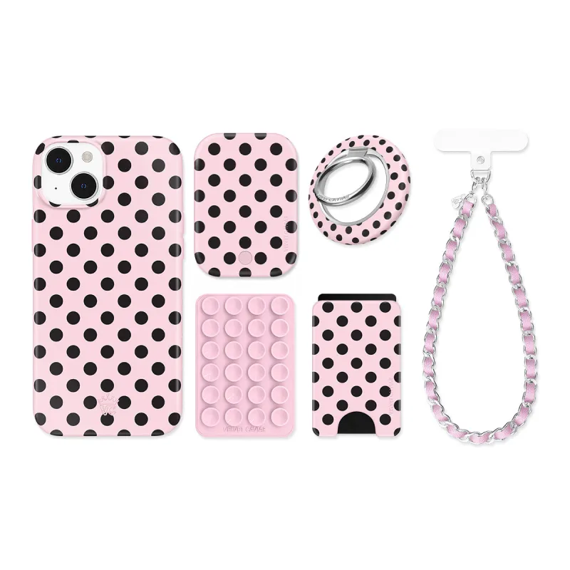 Princess Pink Polka Dot iPhone Bundle Set sold by Velvet Caviar