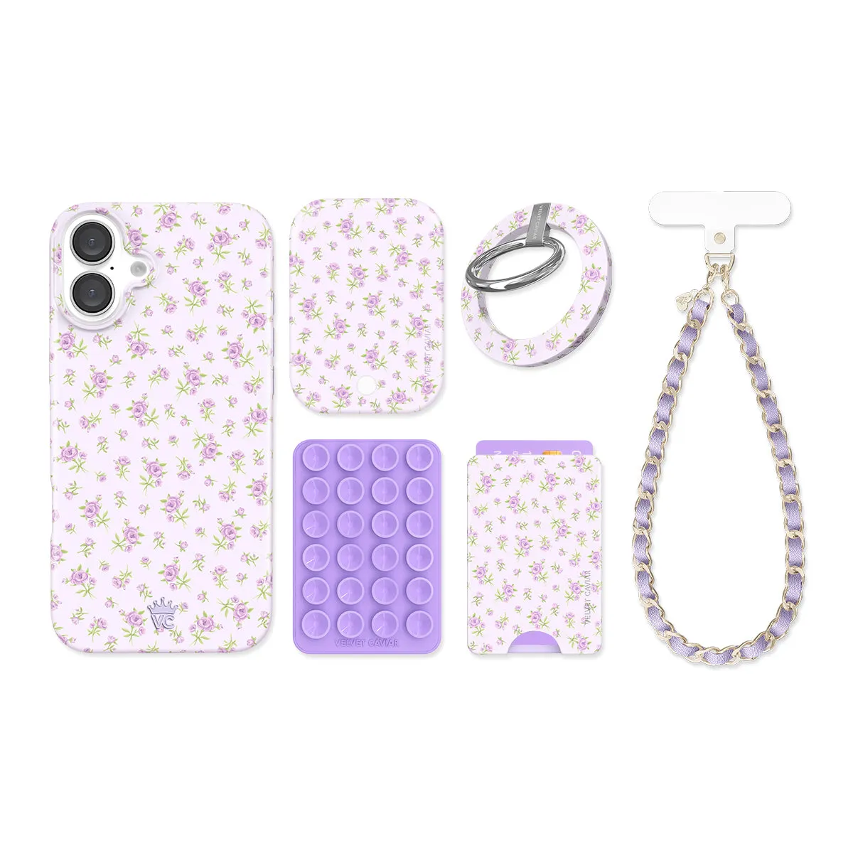 Dainty Lilac Floral iPhone Bundle Set sold by Velvet Caviar product image thumbnail 5