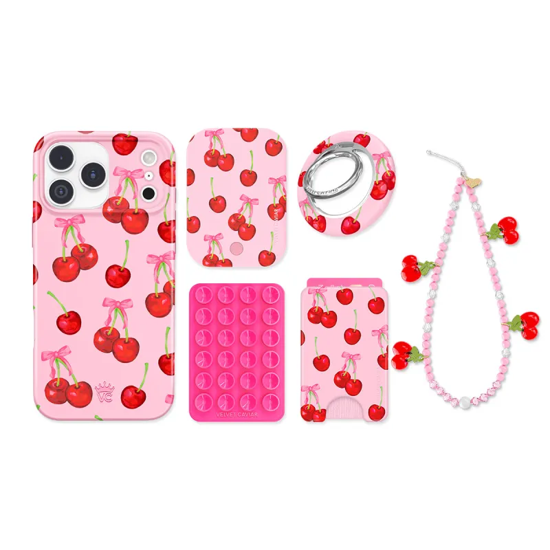 Sweet Cherry iPhone Bundle Set made by Velvet Caviar