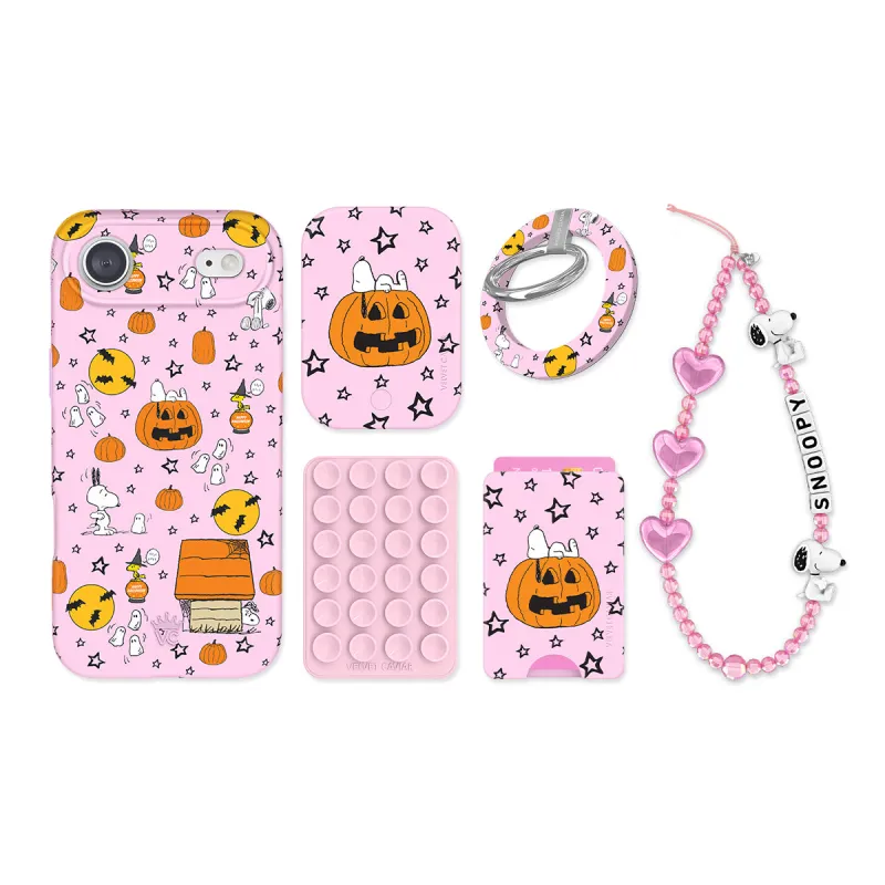 Snoopy Pink Pumpkins iPhone Bundle Set sold by Velvet Caviar