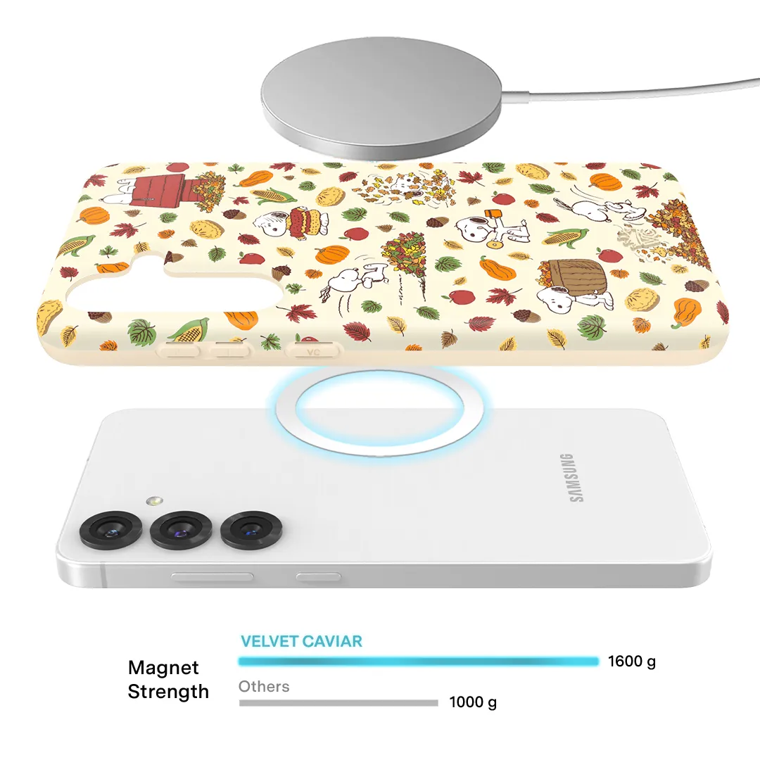 Snoopy Autumn Leaves Samsung Case sold by Velvet Caviar product image thumbnail 3