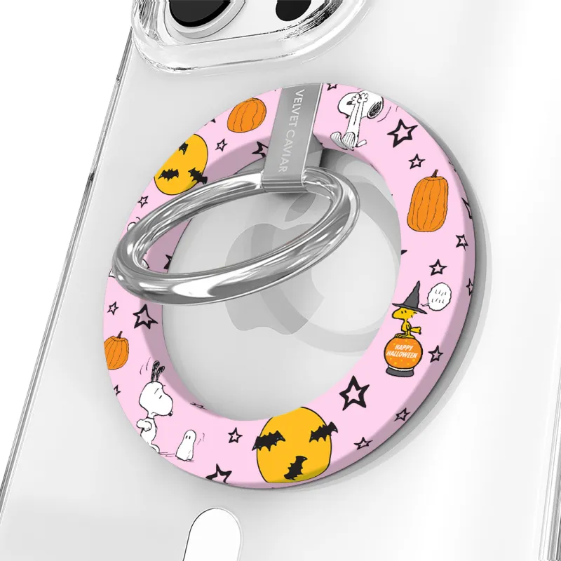Snoopy Pink Pumpkins MagSafe Grip Ring sold by Velvet Caviar