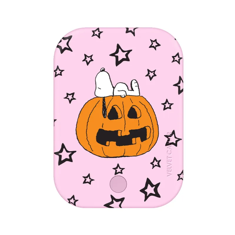 Snoopy Pink Pumpkin Portable MagSafe Charger Power Pack made by Velvet Caviar