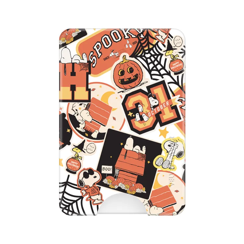 Snoopy Halloween Varsity MagSafe Wallet sold by Velvet Caviar