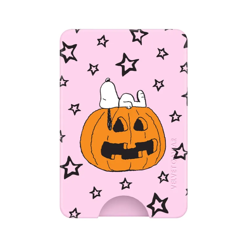 Snoopy Pink Pumpkin MagSafe Wallet sold by Velvet Caviar