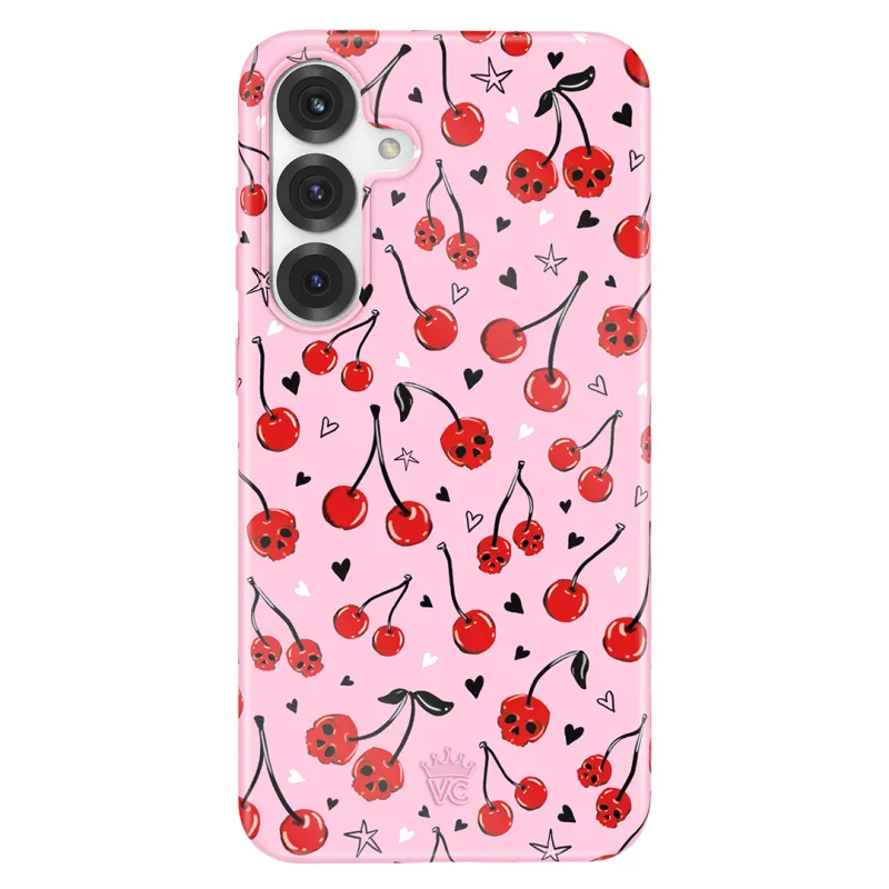 Sour Cherry Skulls Samsung Case made by Velvet Caviar