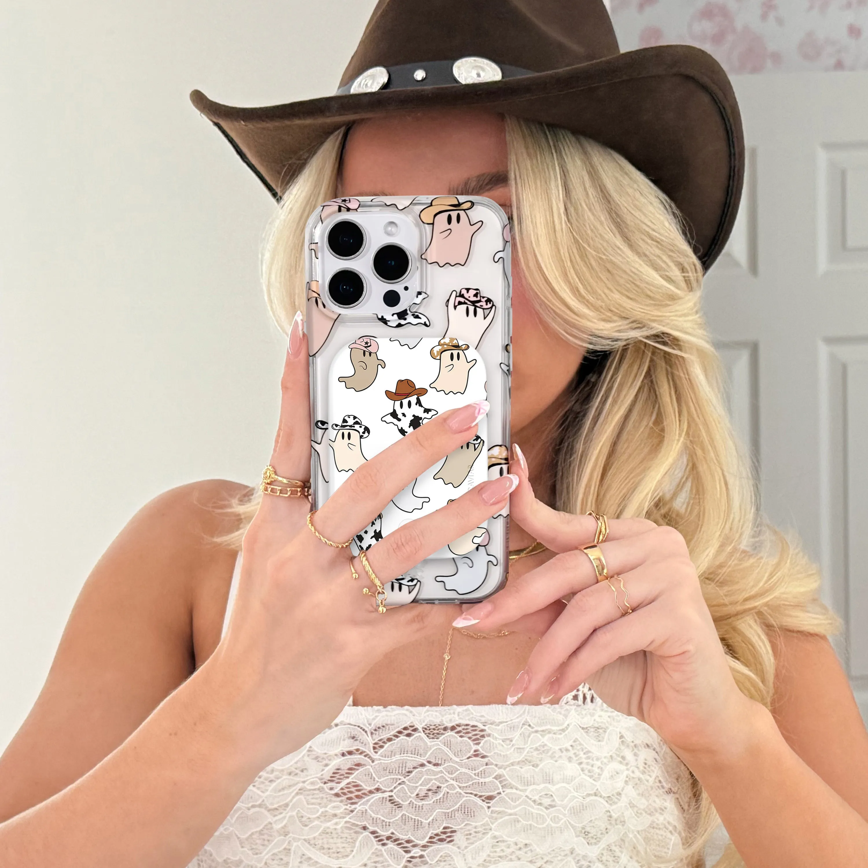 Ghosted Cowboy MagSafe Battery Power Pack sold by Velvet Caviar product image thumbnail 2