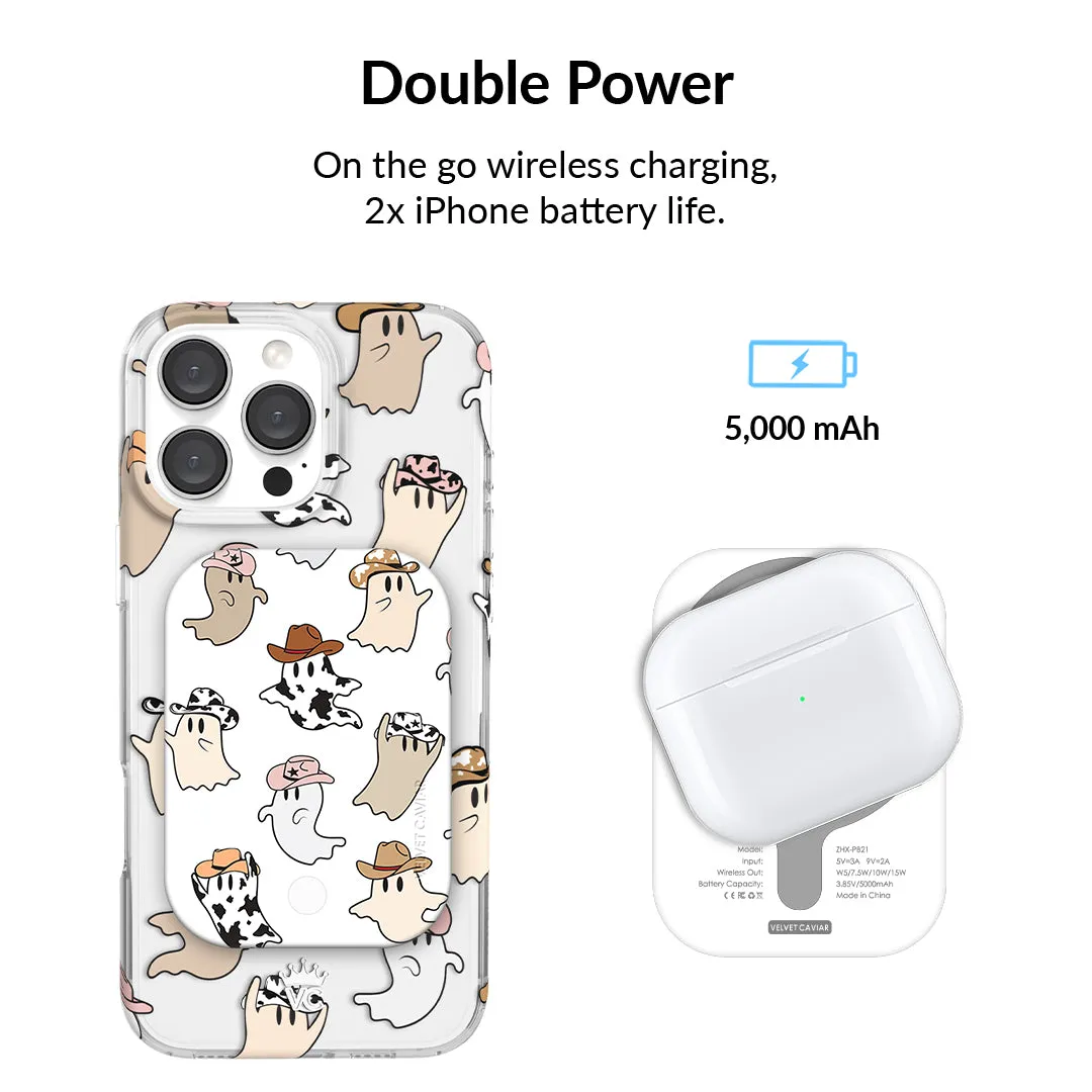 Ghosted Cowboy MagSafe Battery Power Pack sold by Velvet Caviar product image thumbnail 3