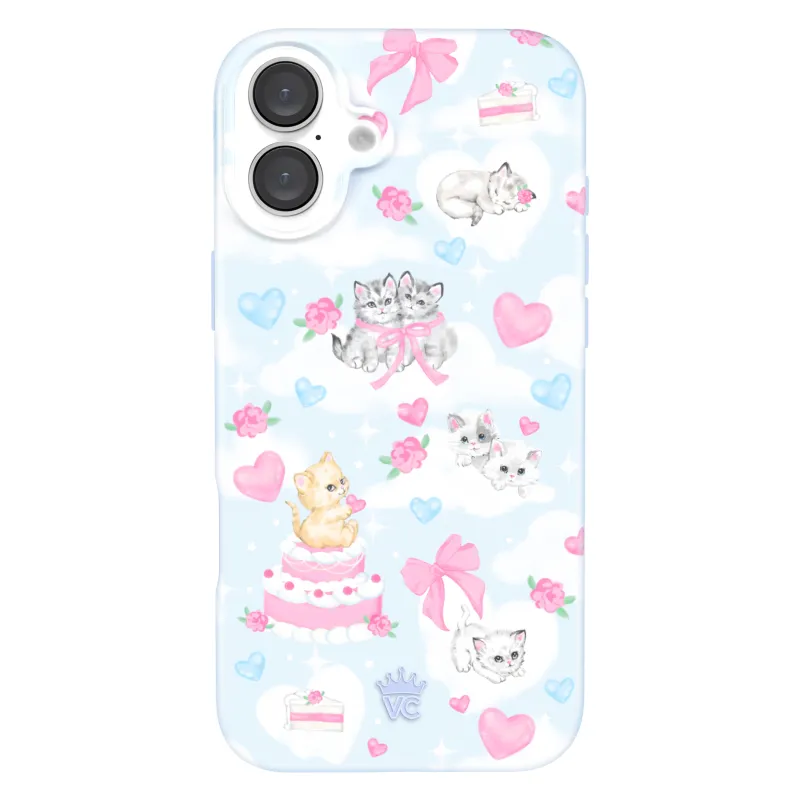 Kitten Kisses iPhone Case made by Velvet Caviar
