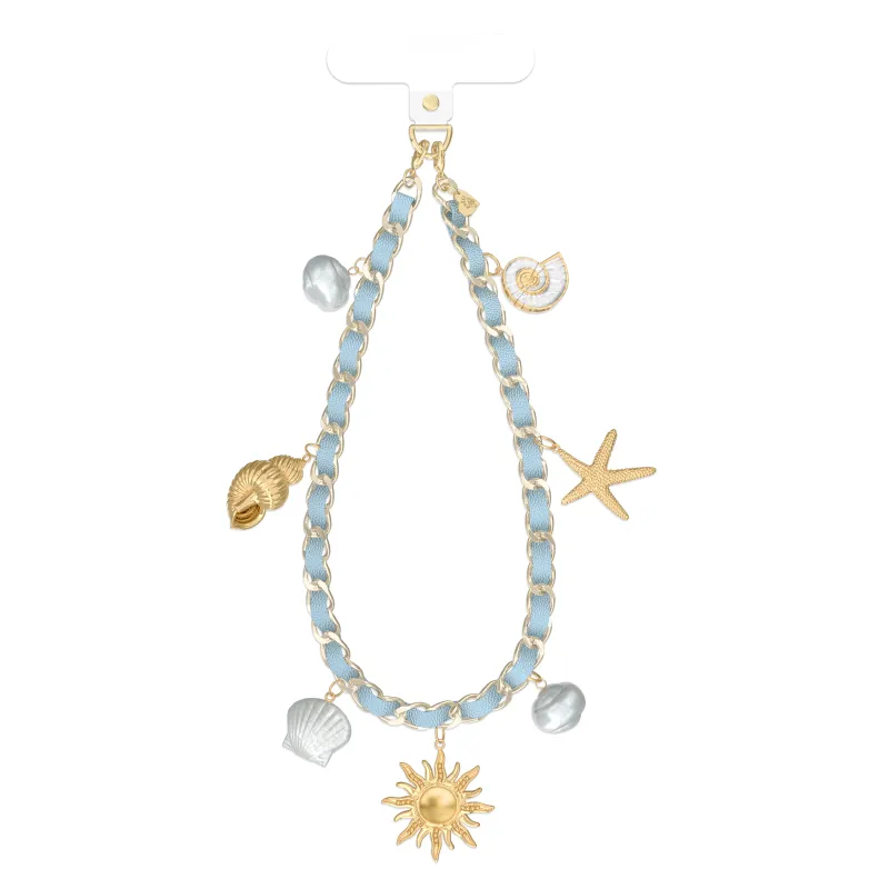 Coastal Princess Leather Chain Phone Charm sold by Velvet Caviar