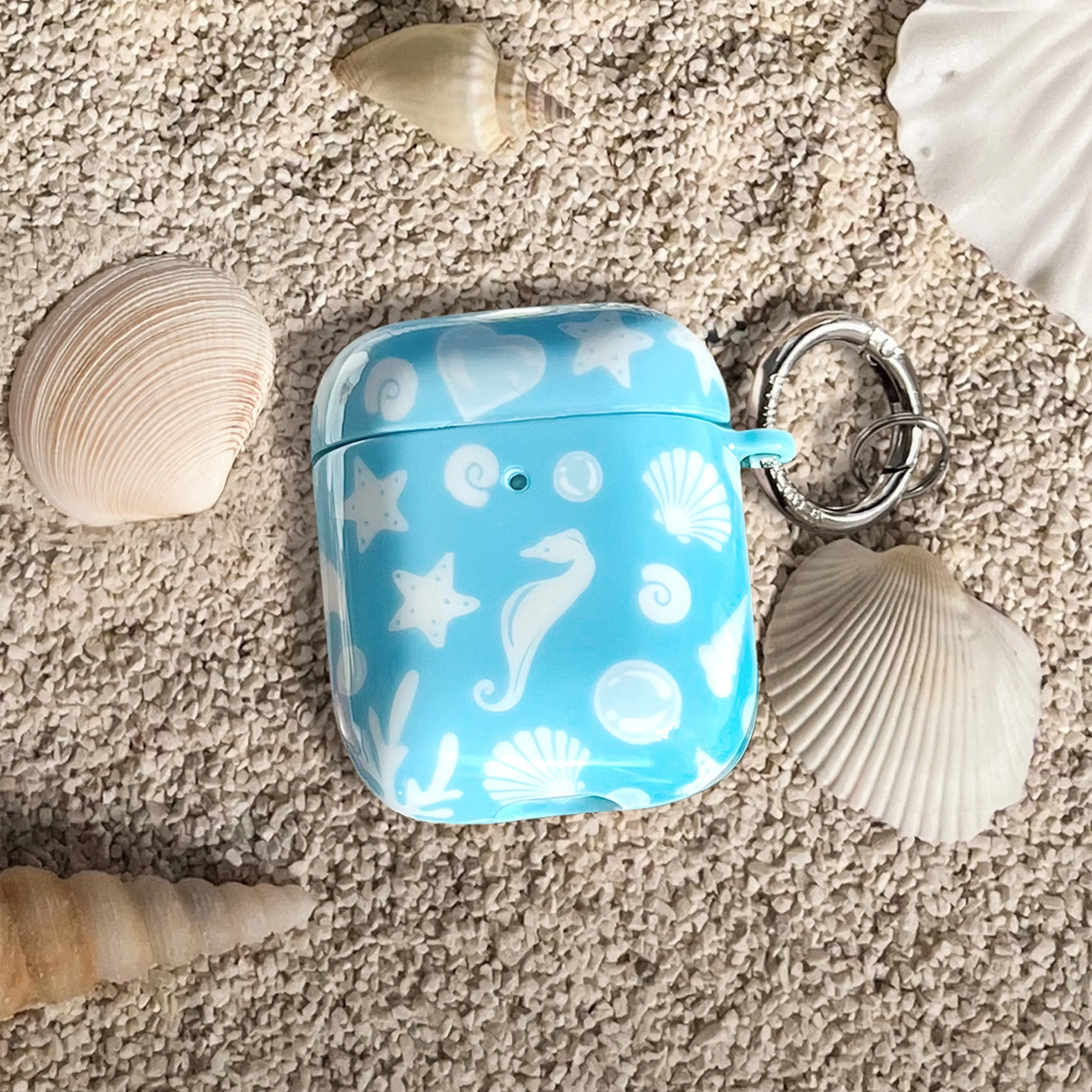 Aquamarine Holo AirPod Case sold by Velvet Caviar product image thumbnail 2