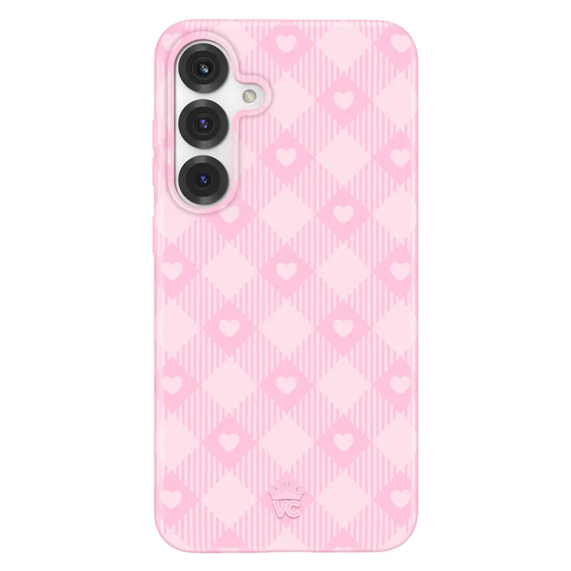 Dolly Pink Gingham Samsung Case made by Velvet Caviar