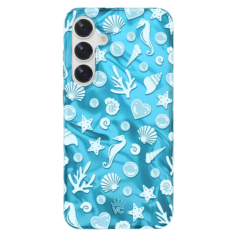 Aquamarine Holo Samsung Case made by Velvet Caviar