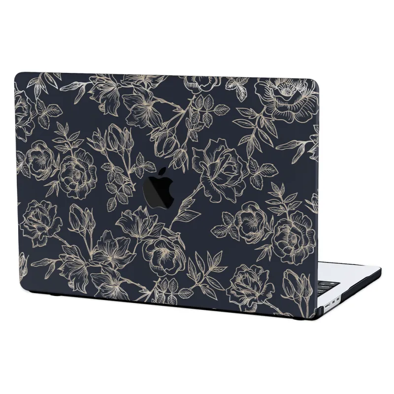 Floral Rose Gold MacBook Case sold by Velvet Caviar