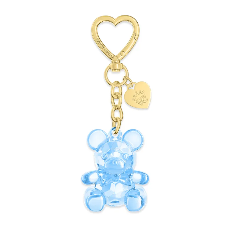 Blue Teddy Bag Charm made by Velvet Caviar