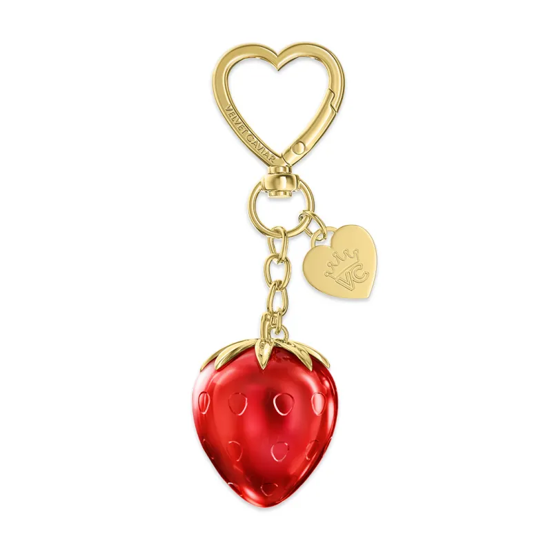 Strawberry Bag Charm made by Velvet Caviar