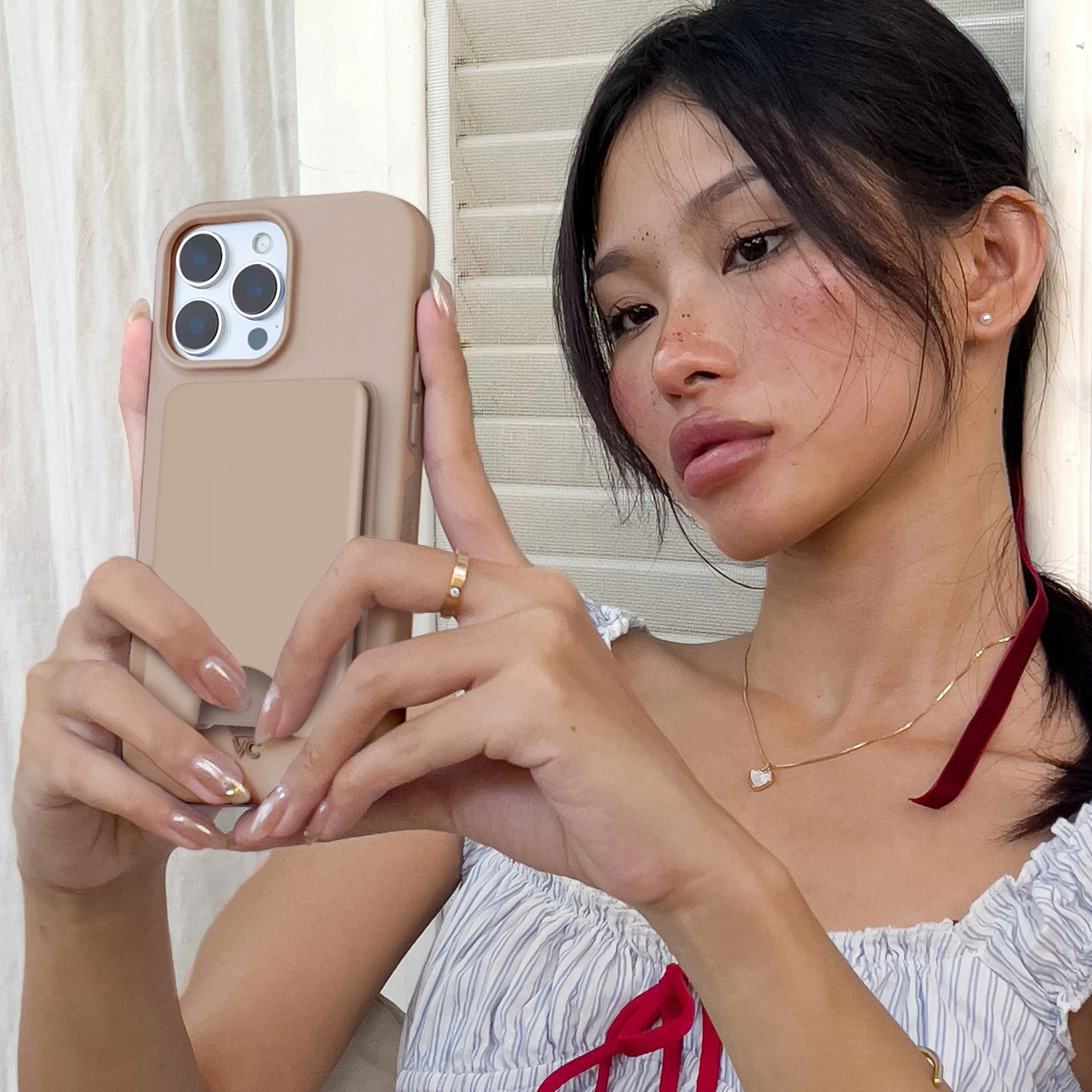 Toasted Almond MagSafe Wallet sold by Velvet Caviar product image thumbnail 2