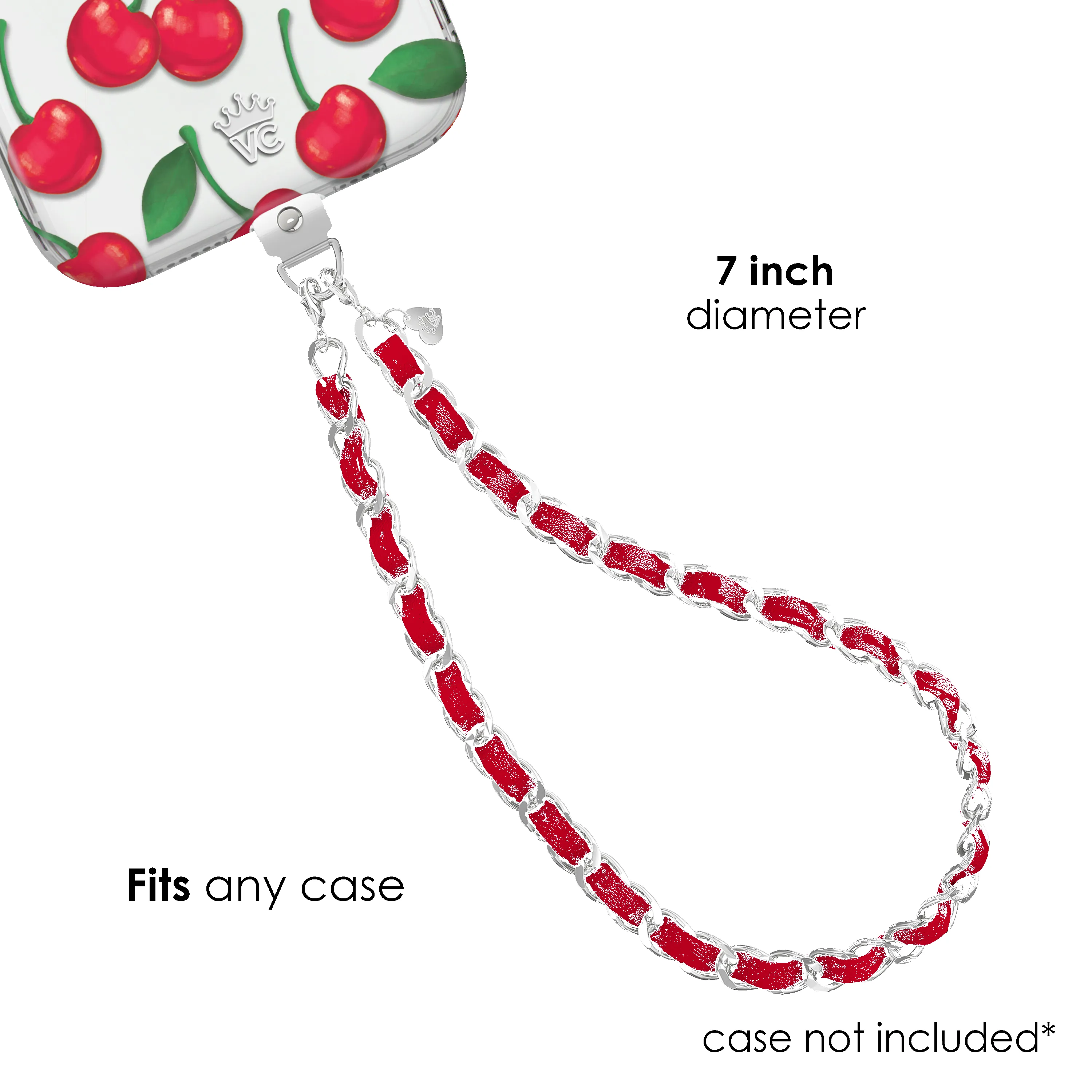 Red Leather Chain Phone Charm sold by Velvet Caviar product image thumbnail 3