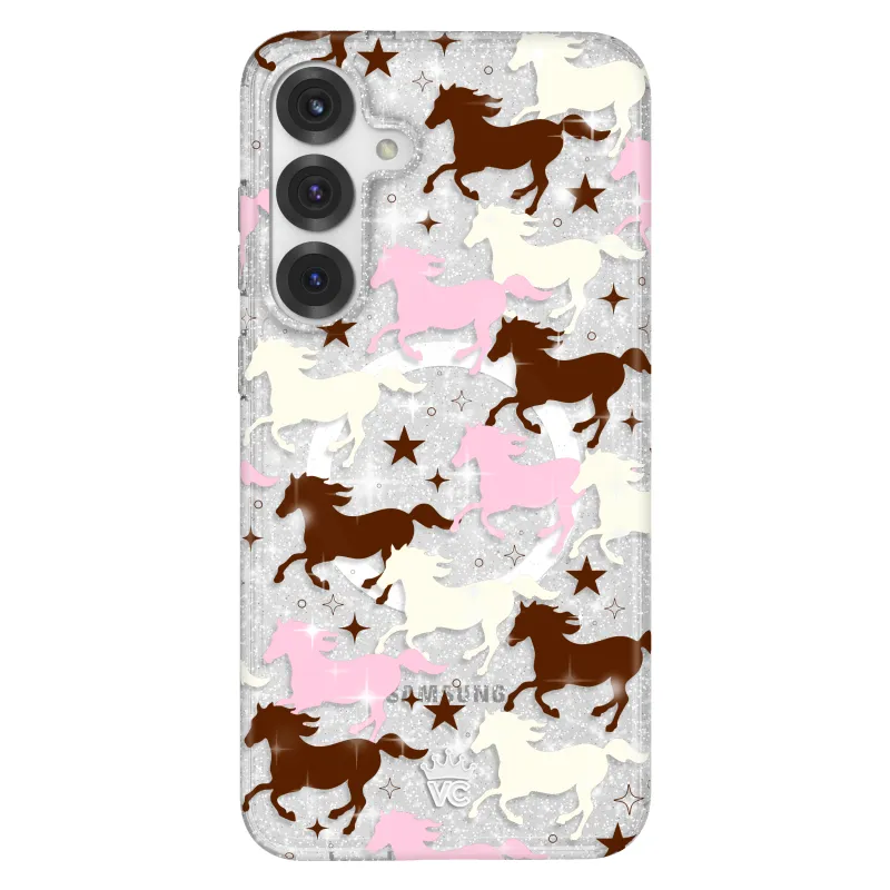 Pink Pony Glitter Samsung Case made by Velvet Caviar