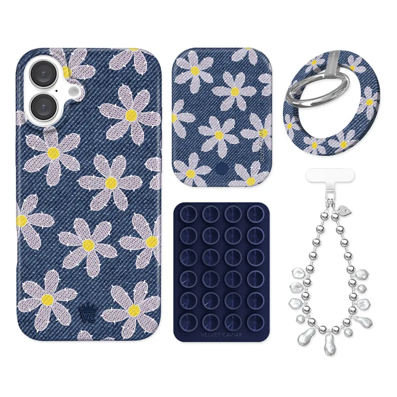 Denim Daisy iPhone Bundle Set - Grip sold by Velvet Caviar
