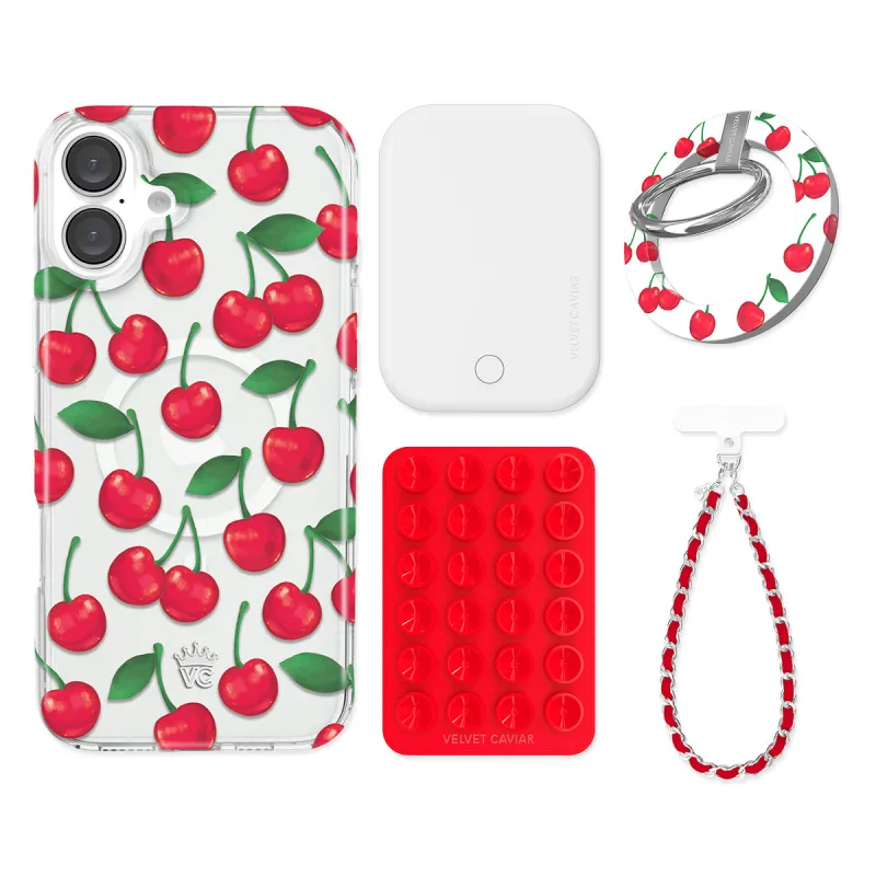 Very Cherry iPhone Bundle Set - Grip made by Velvet Caviar