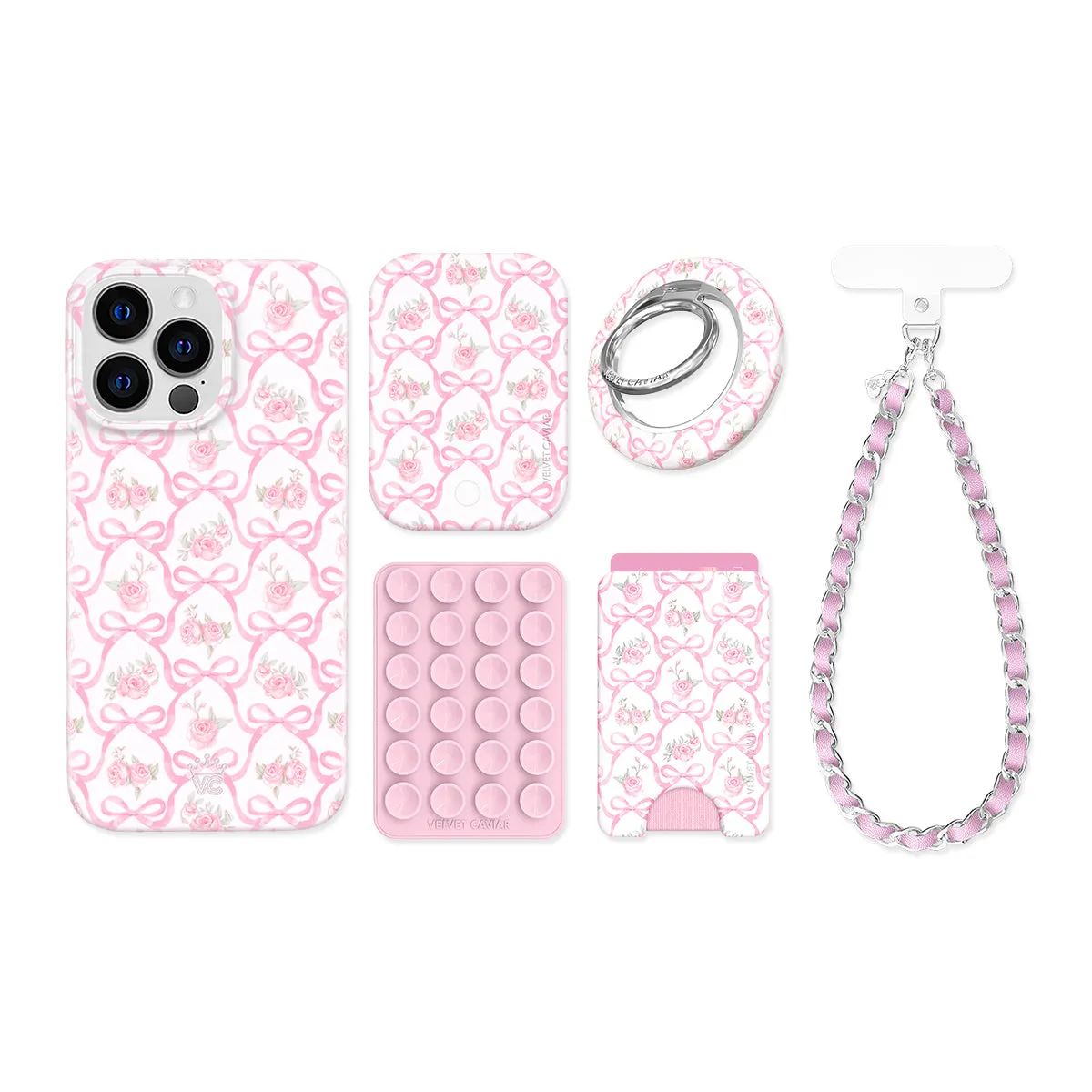 Lovely Pink Bows iPhone Bundle Set sold by Velvet Caviar product image thumbnail 2